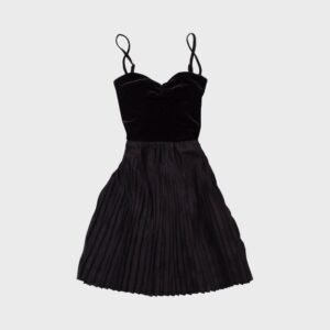 Pleated Black Dress