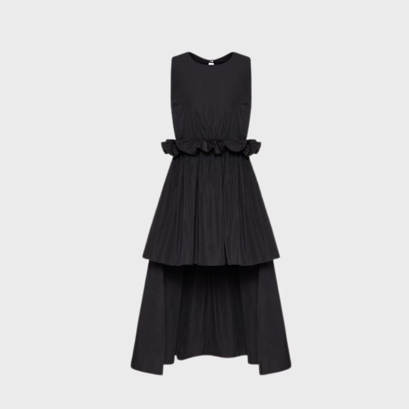 Pleated Black Dress